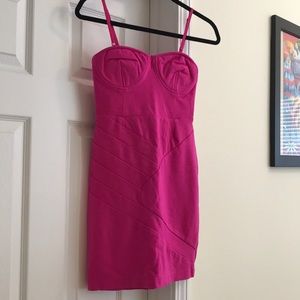 Hot Pink Dress with Removable Straps